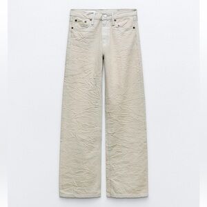 Mid Waist Wrinkle Effect Coated Jeans limited Edition